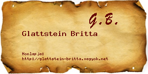 Glattstein Britta névjegykártya